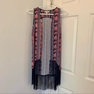 Floral Duster Kimono Vest